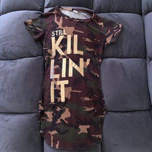 Still Killin' It Gold Foil Camo T-Shirt - Sz M